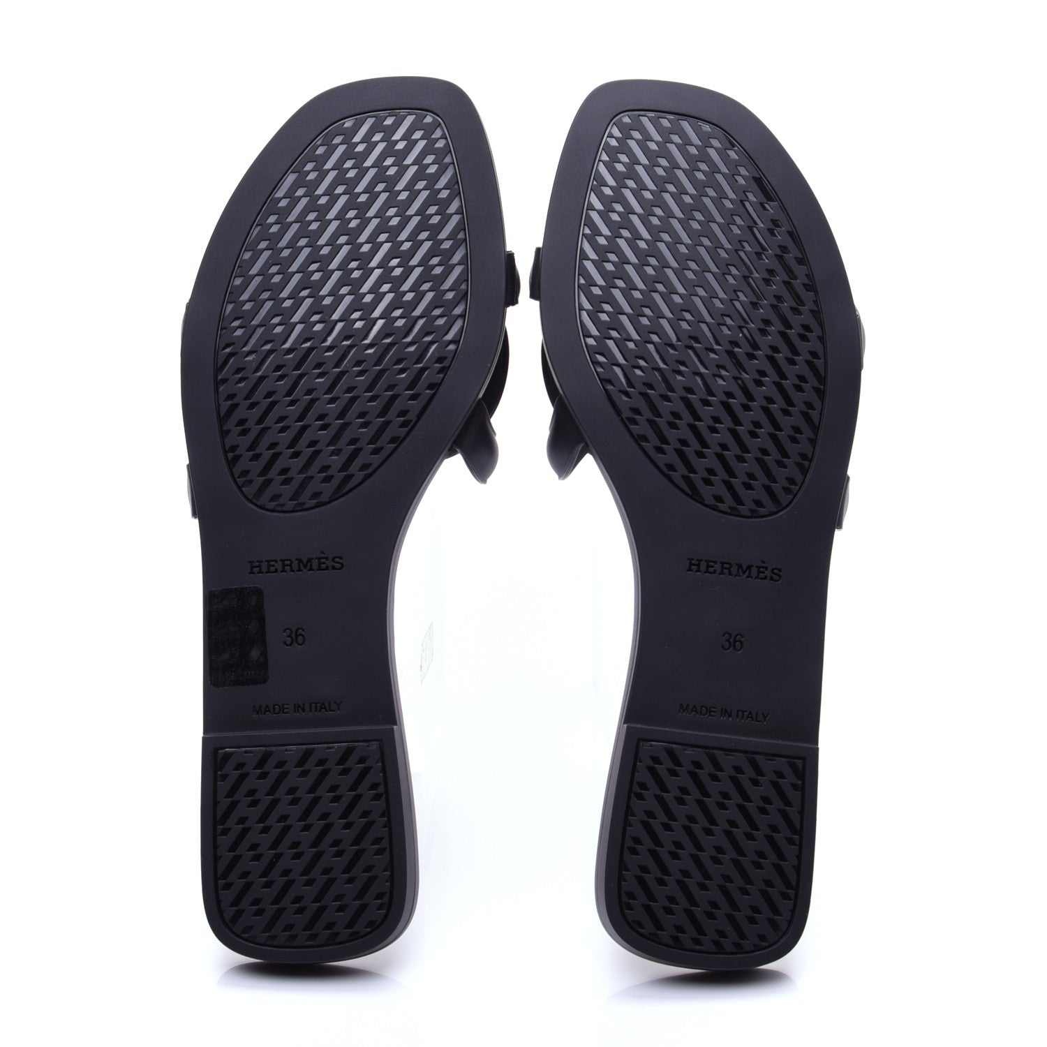 Hermes Rubber Aloha Sandals 36 Black 8 of 10