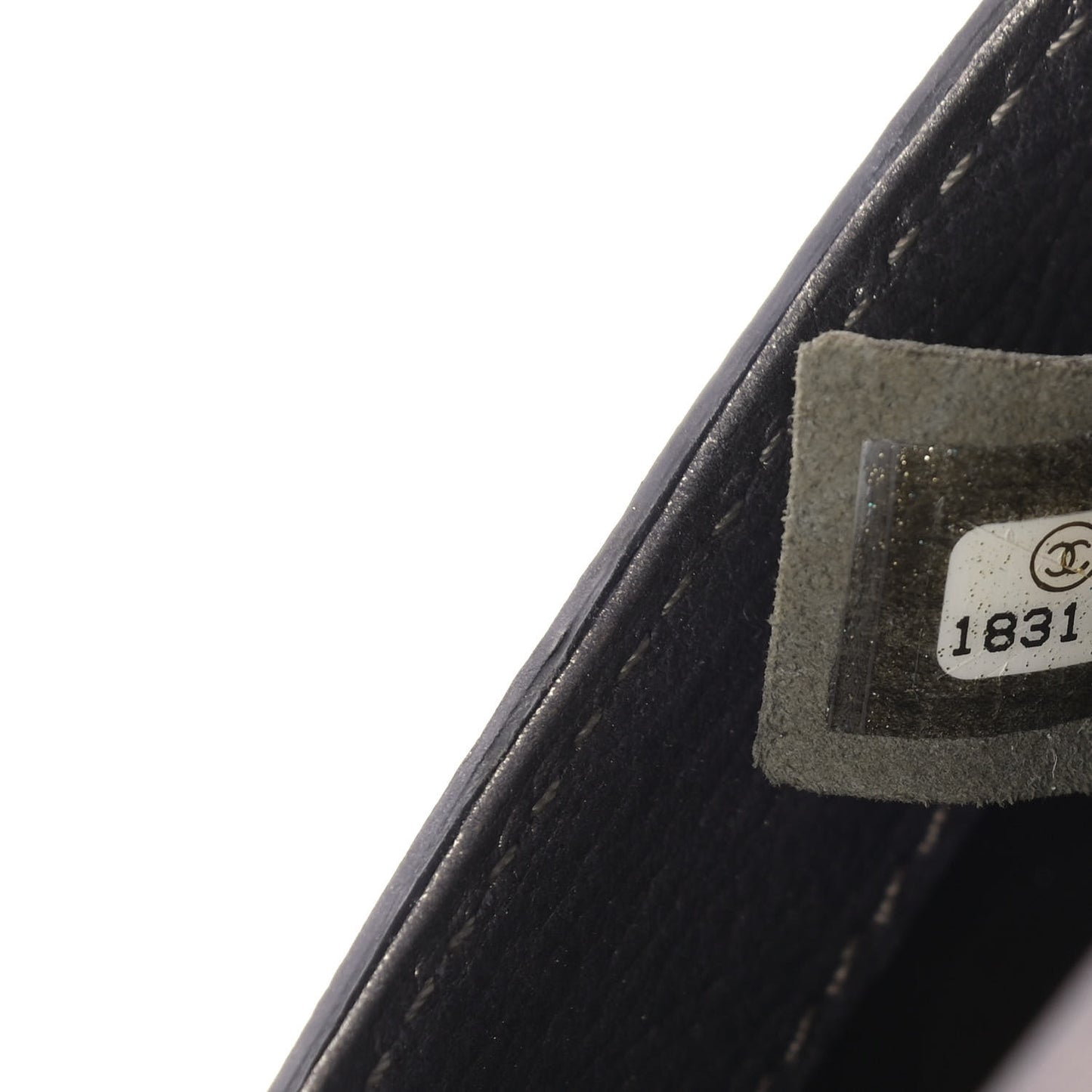 Metallic Calfskin Small Coco Twin Flap Dark Grey