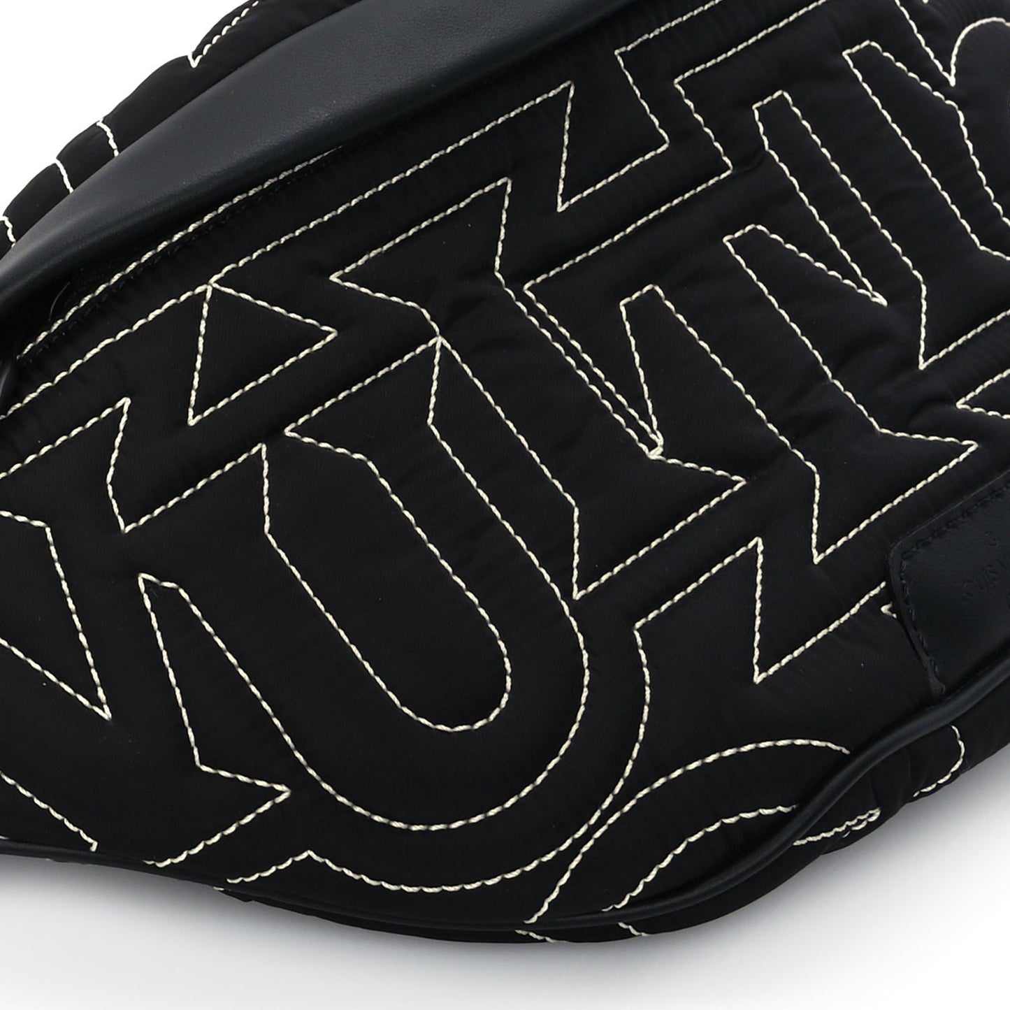 Nylon Snow Capsule Embroidered Monogram Bumbag  Black