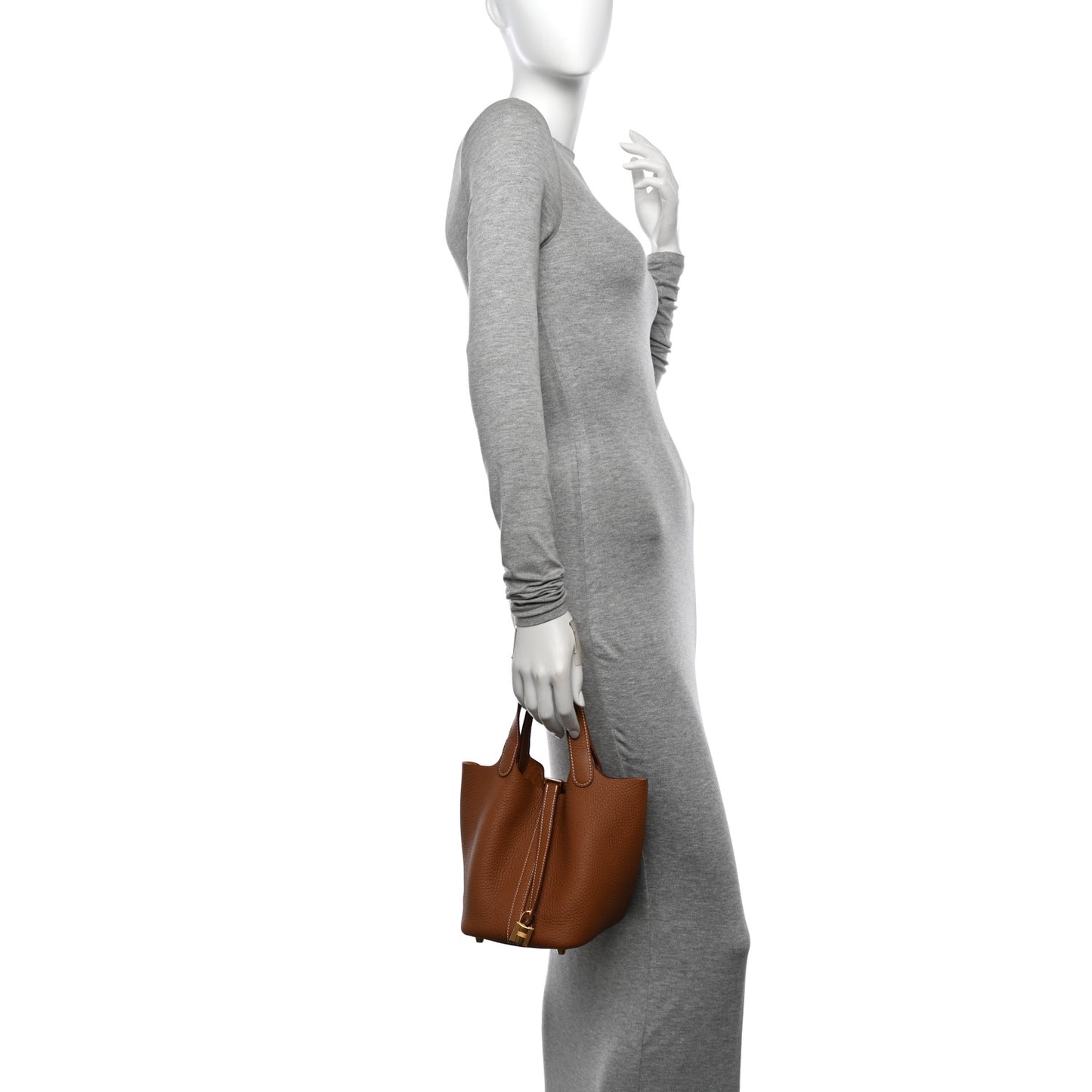 Taurillon Clemence Picotin Lock 18 PM Gold