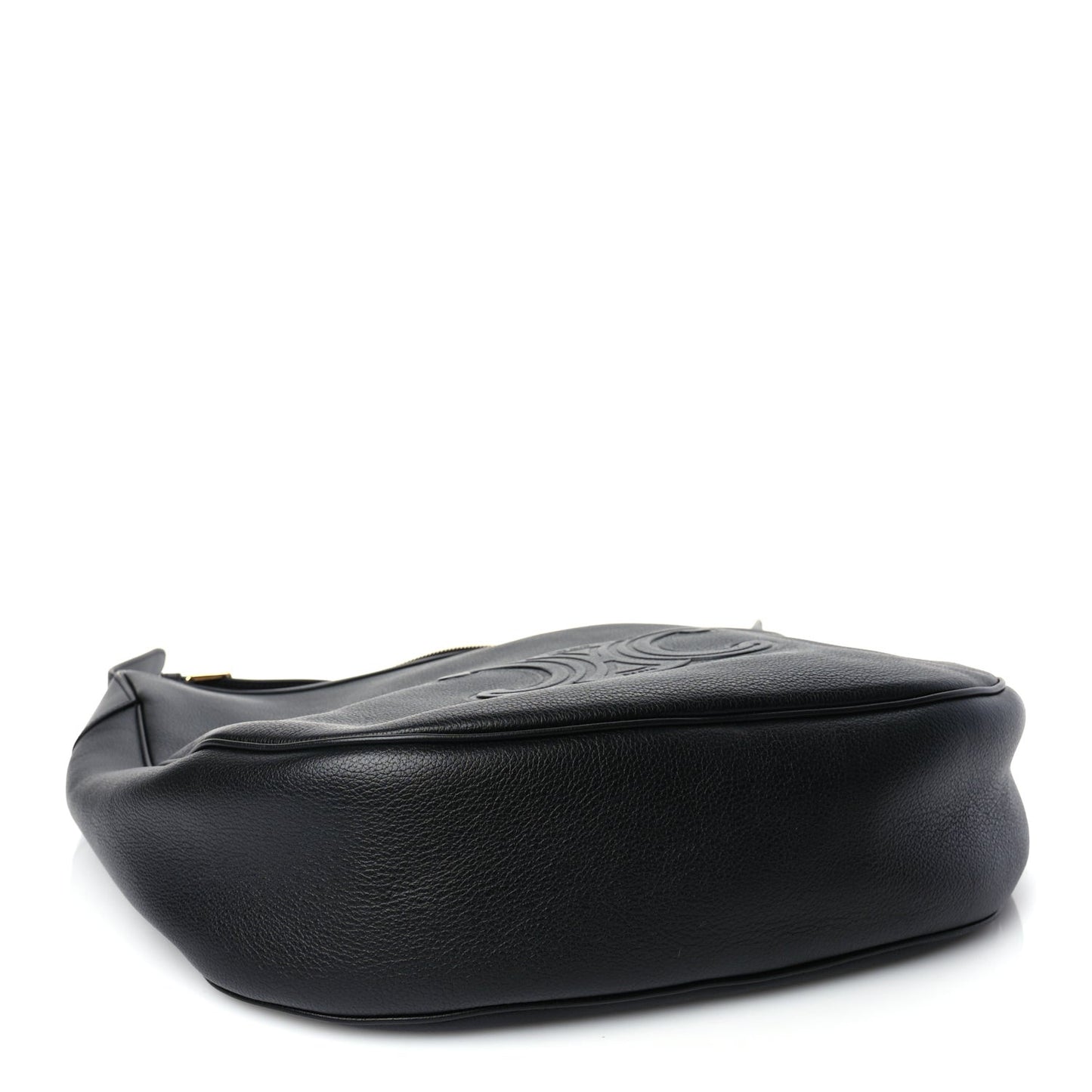 Supple Calfskin Cuir Triomphe Large Heloise Shoulder Bag Black