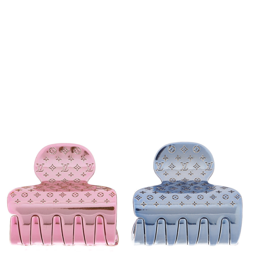Monogram Hair Accessories Blue Pink