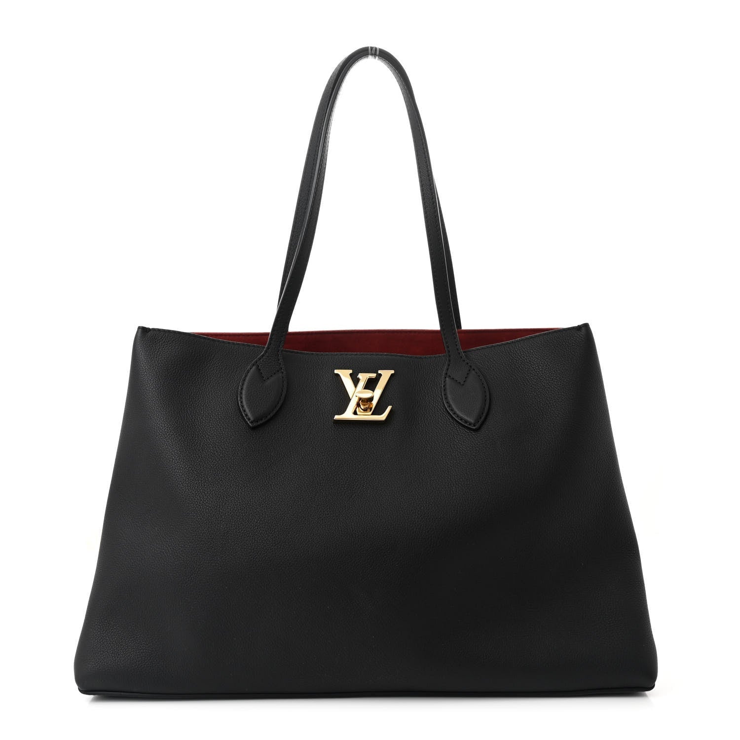 Louis Vuitton Grained Calfskin Lockme Shopper Black 1 of 7
