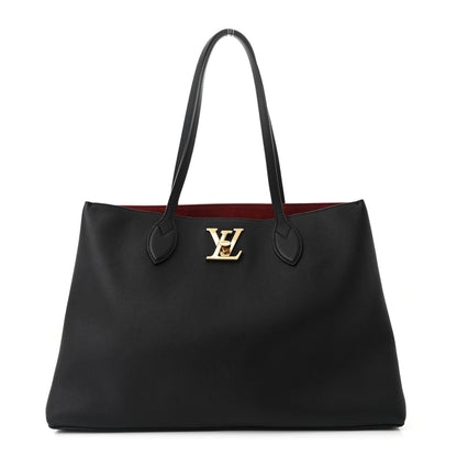 Louis Vuitton Grained Calfskin Lockme Shopper Black 1 of 7