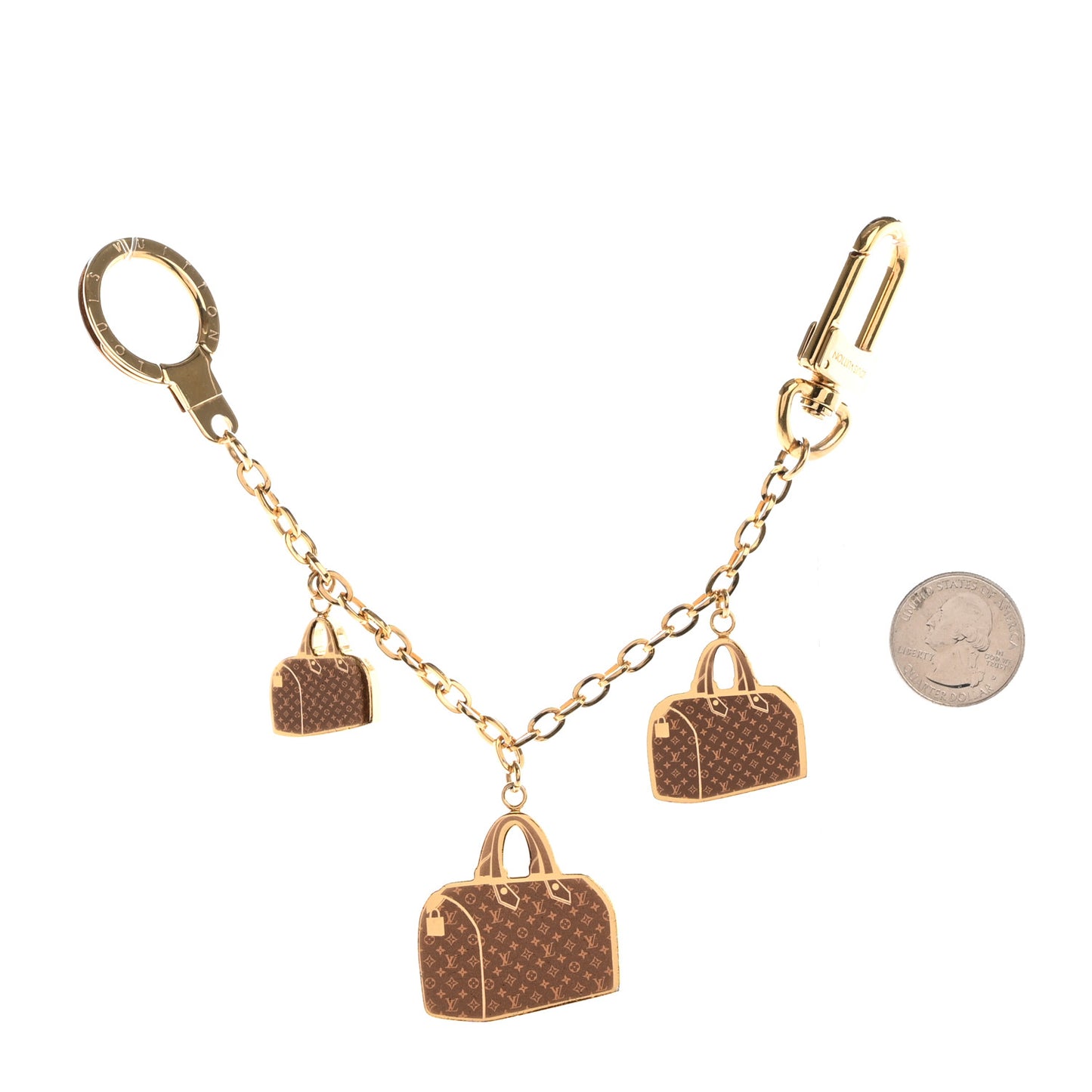 Monogram Iconic Speedy Bag Charm Chain Gold