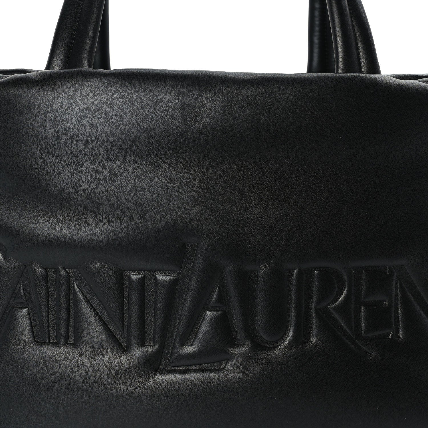 Saint Laurent Lambskin Wide Puffer Tote Black 6 of 8