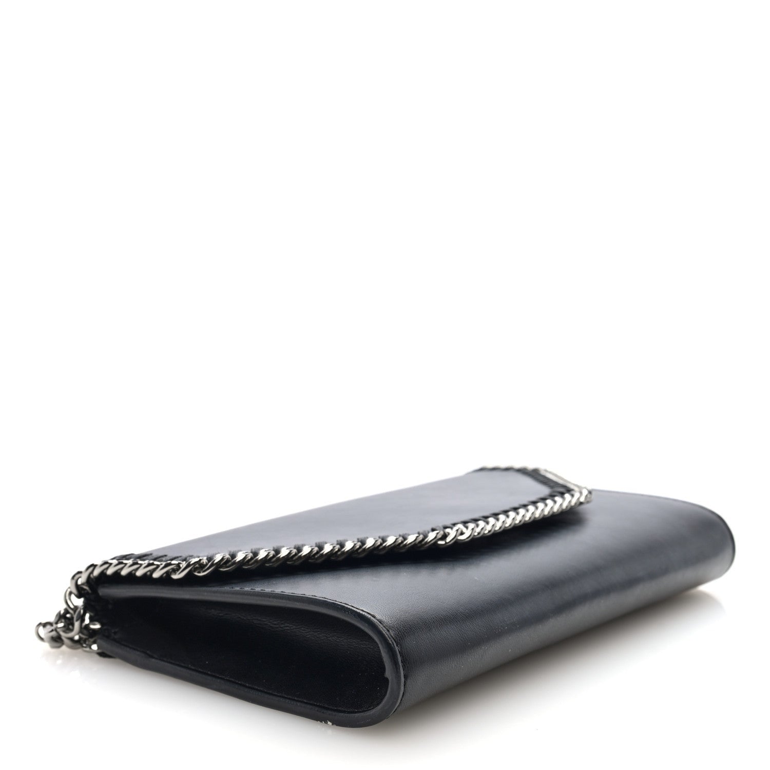 Stella McCartney Eco Alter Nappa Falabella Clutch with Chain Bag Black 4 of 7