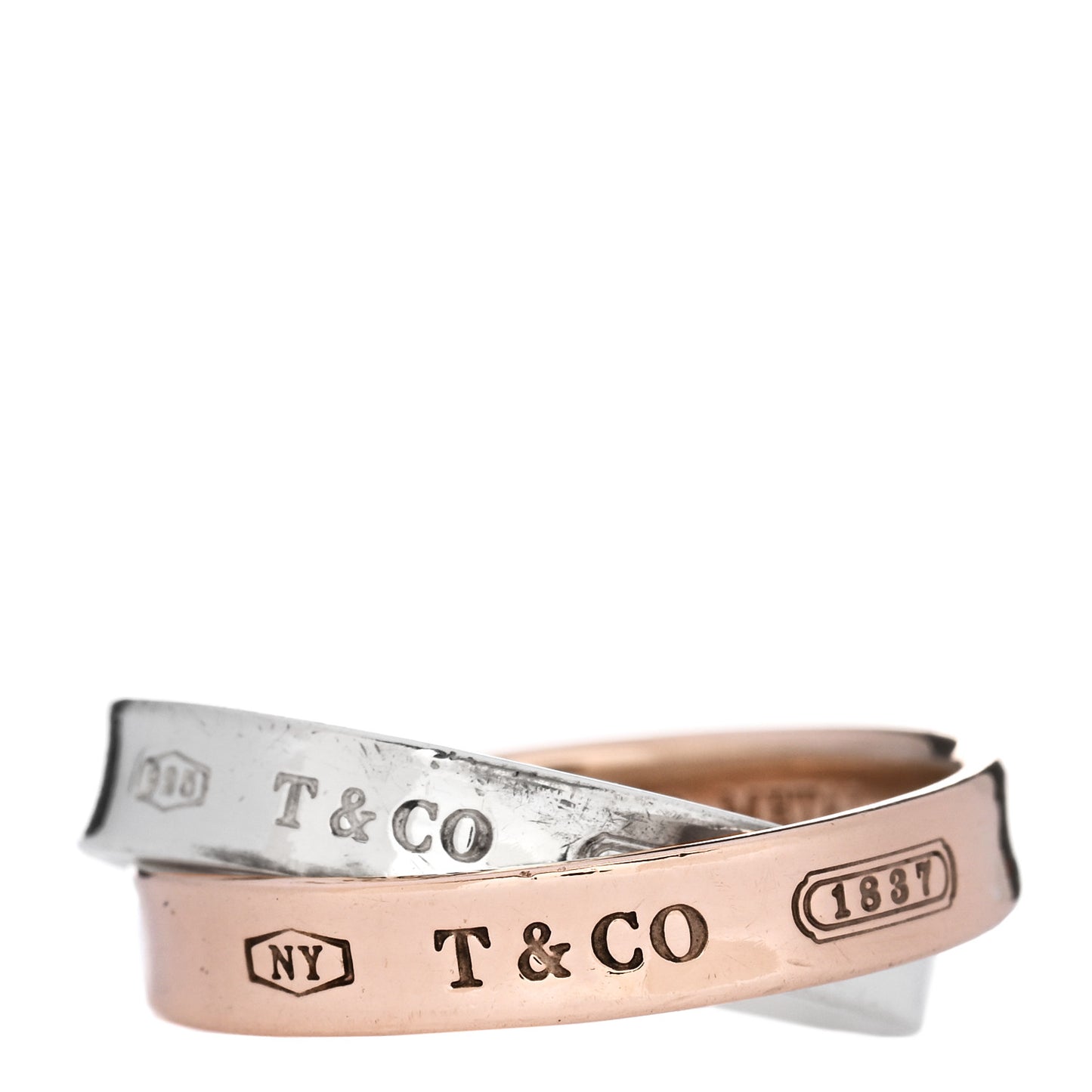 Sterling Silver Rubedo 1837 Interlocking Circles Ring 49 4.75