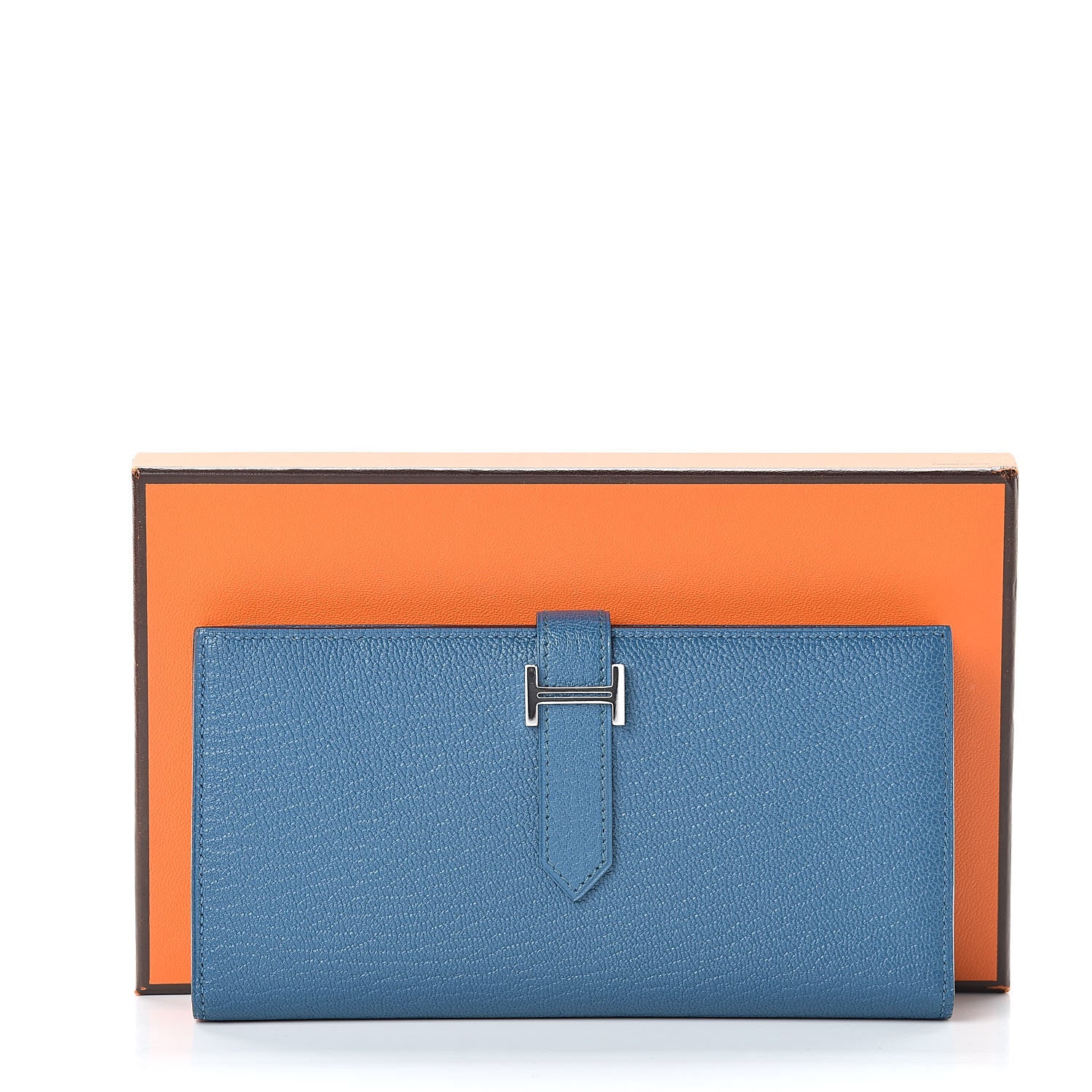 Hermes Chevre Mysore Bearn Gusset Wallet Bleu de Galice 8 of 8