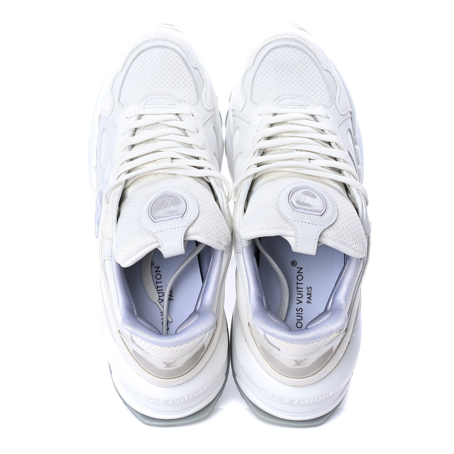 Louis Vuitton Calfskin Run 55 Sneakers 38.5 White 5 of 8