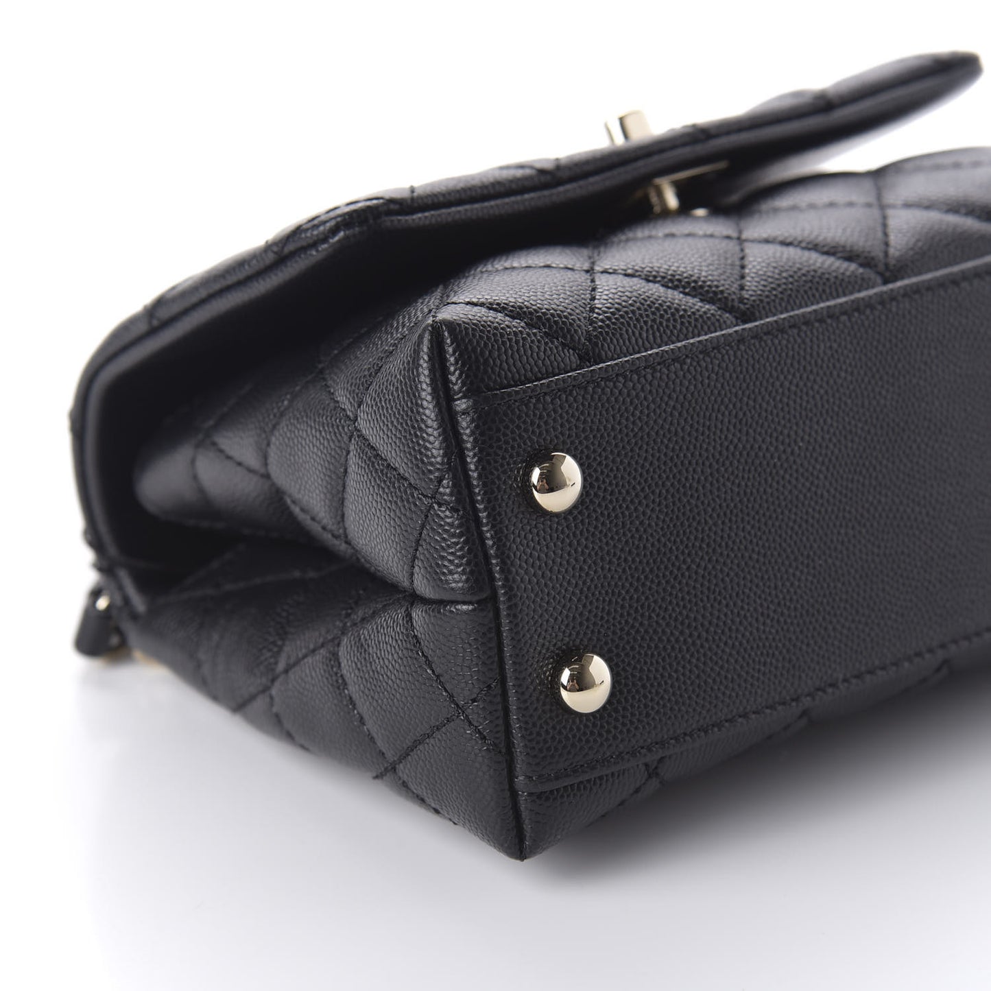 Caviar Quilted Extra Mini Coco Handle Flap Black