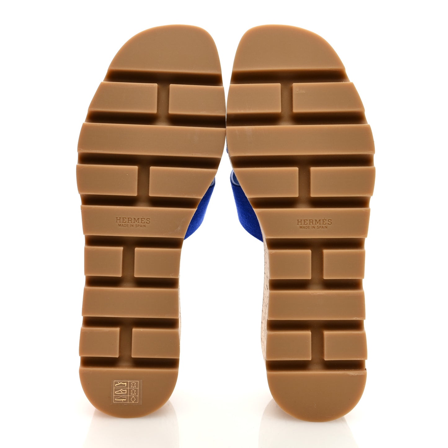 Suede Goatskin Cork Eze 30 Sandals 39 Bleu Ocean