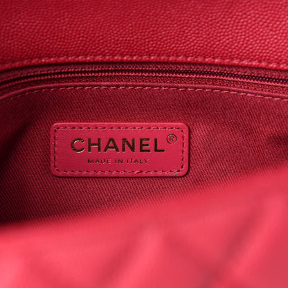 Chanel Caviar Quilted Small Coco Handle Flap Dark Pink 8 of 10