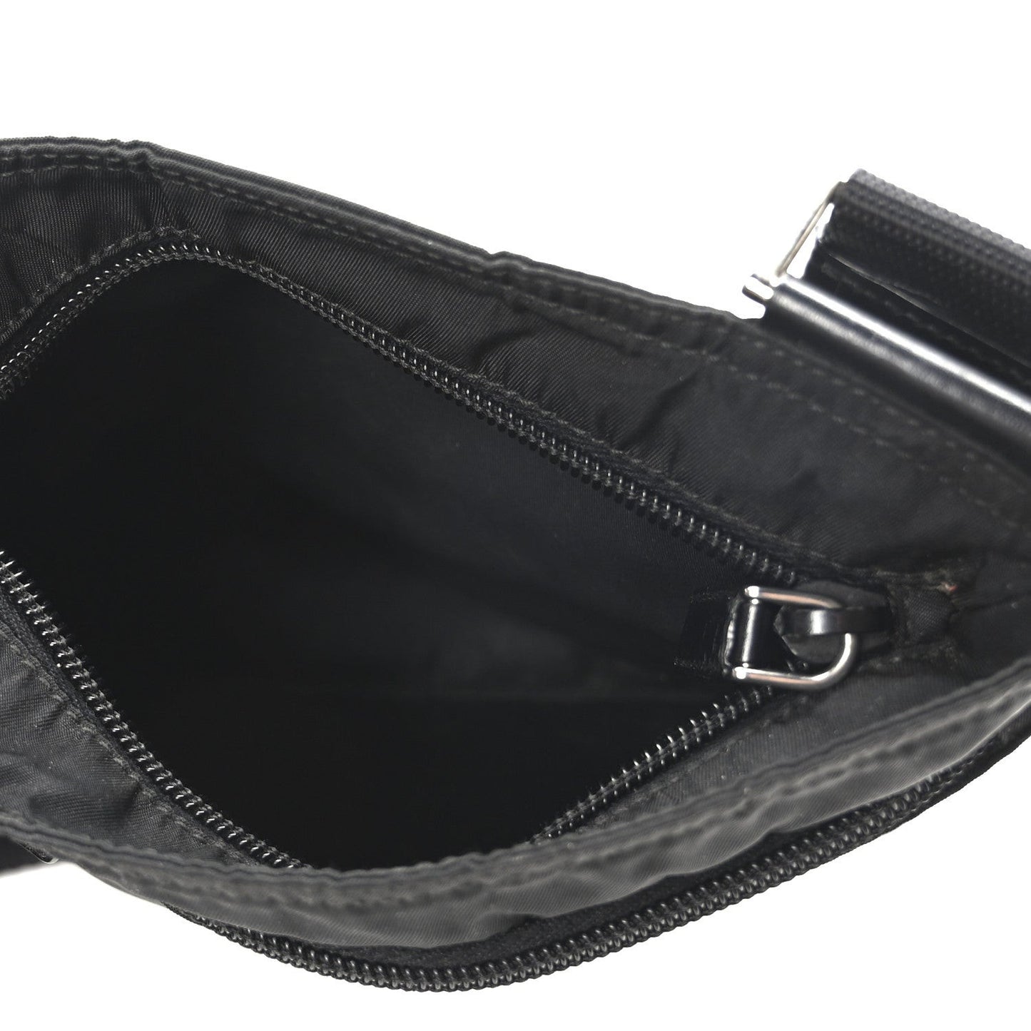 Tessuto Nylon Flat Messenger Bag Black