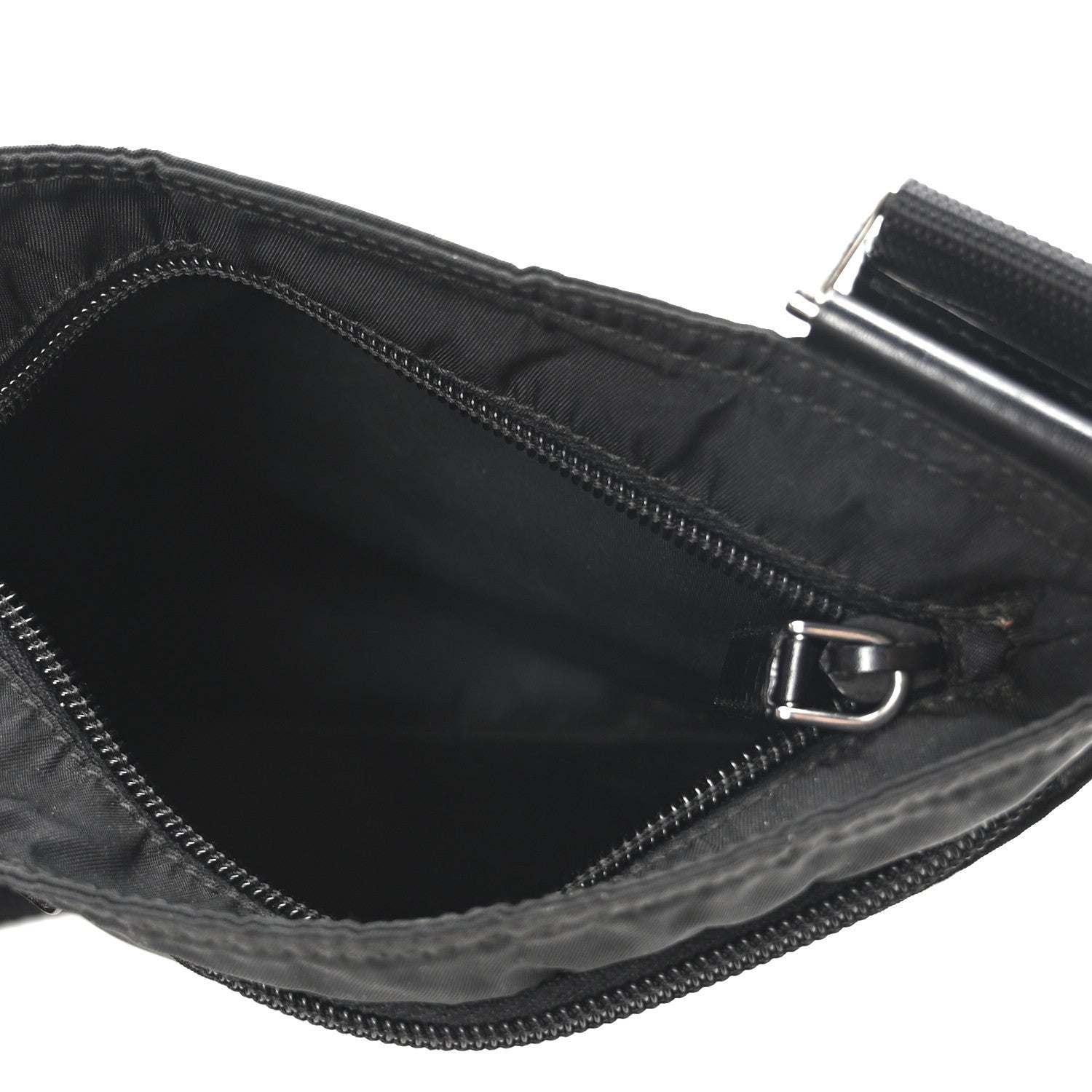 Prada Tessuto Nylon Flat Messenger Bag Black 5 of 7
