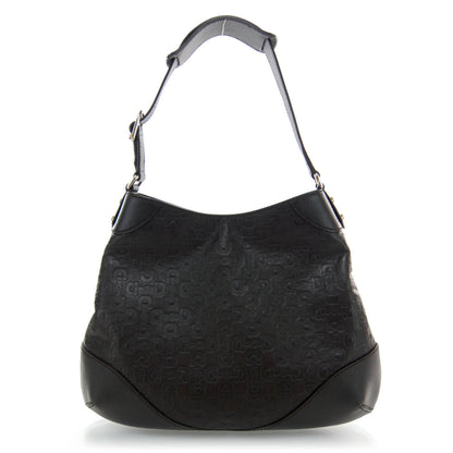 Gucci Leather Horsebit Embossed Hobo Chocolate 1 of 8