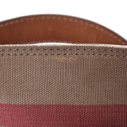 Burberry Canvas Mega Check Medium Susanna Hobo Saddle Brown 10 of 10