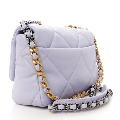Chanel Lambskin Quilted Medium Chanel 19 Flap Light Purple 3 of 10