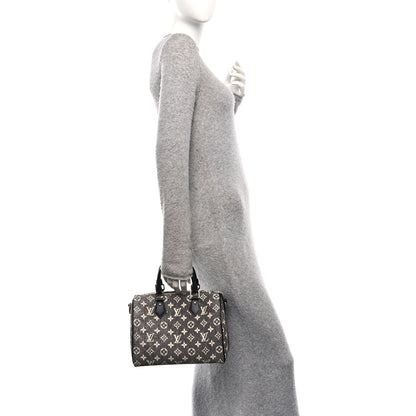 Louis Vuitton Denim Monogram Jacquard Speedy Bandouliere 25 Black 2 of 9