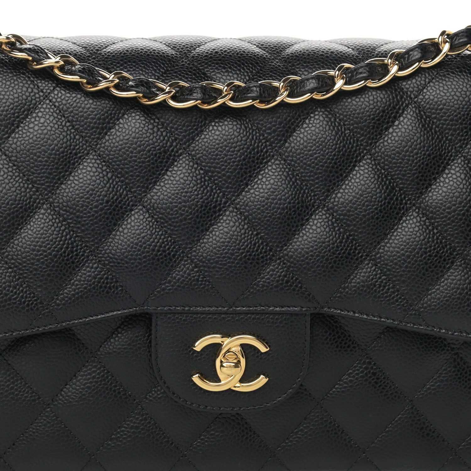 Chanel Caviar Quilted Jumbo Double Flap Black 12 of 12