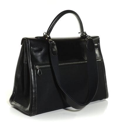 Hermes Box Toile Lakis Kelly 40 Black 3 of 26