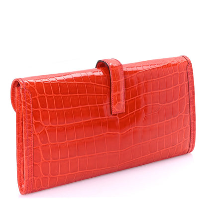 Hermes Shiny Niloticus Crocodile Jige Elan 29 Bougainvillea 3 of 7