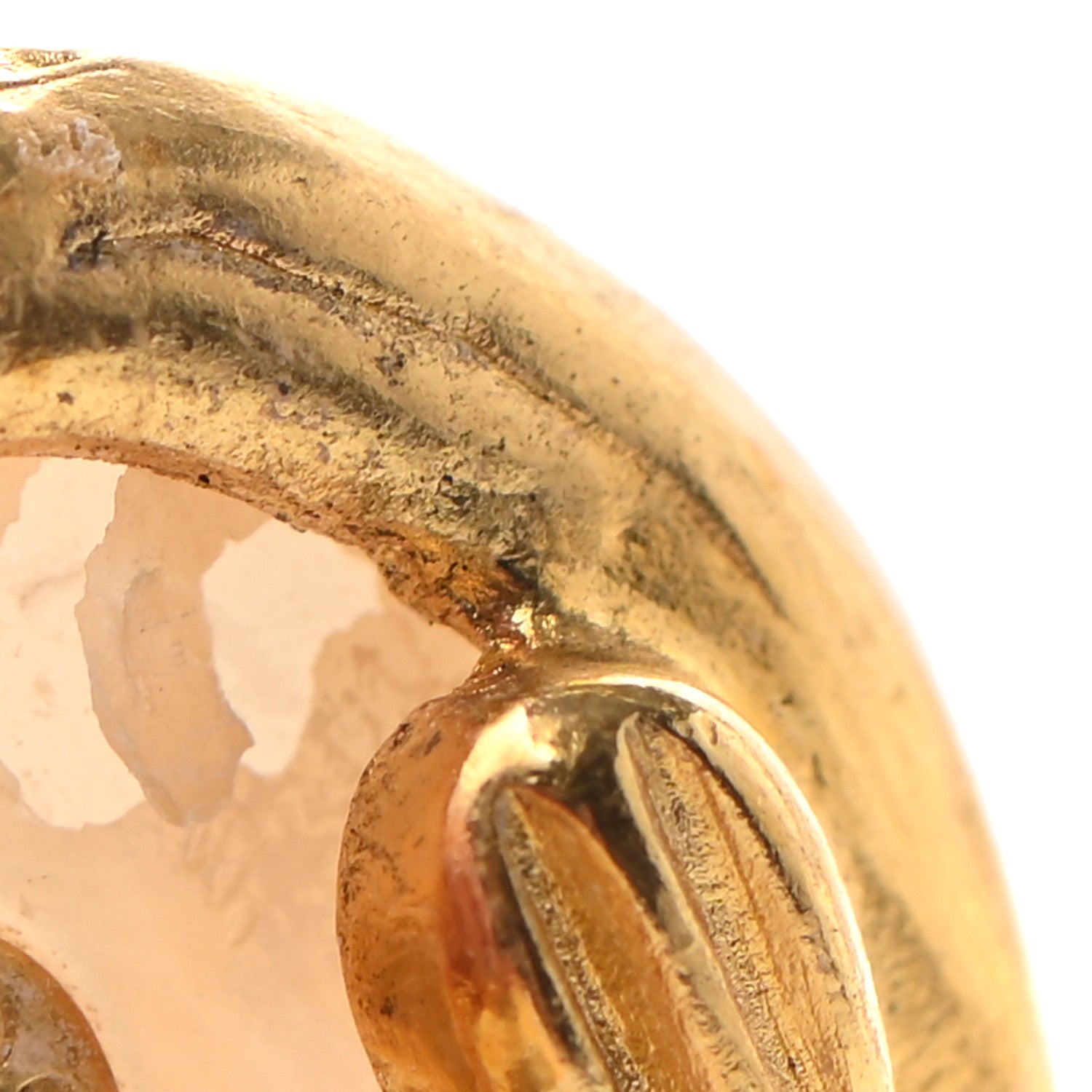 Chanel Pearl CC Dangle Clip On Earrings Gold 7 of 8