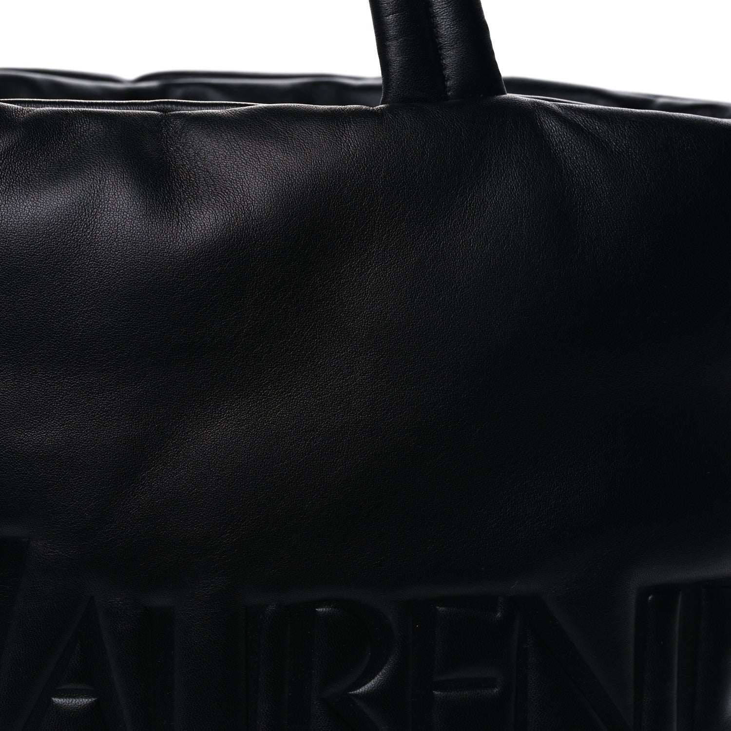 Saint Laurent Lambskin Wide Puffer Tote Black 6 of 8