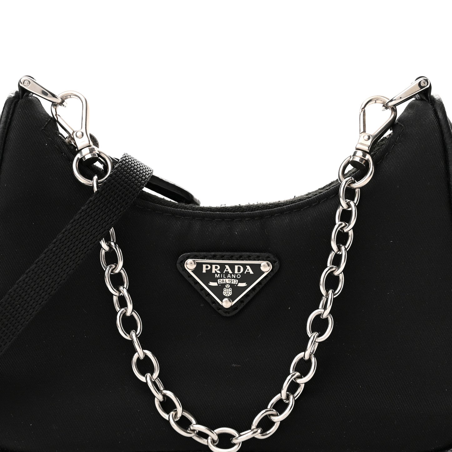 Tessuto Nylon Mini Re-Edition 2000 Shoulder Bag Black