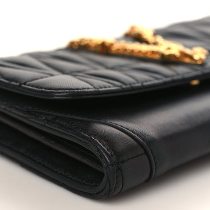 Versace Nappa Quilted Virtus Evening Bag Black 7 of 9