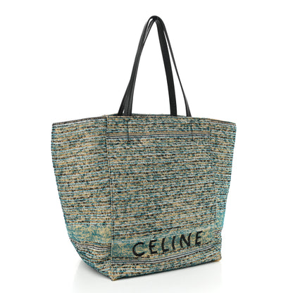 Celine Tweed Phantom Cabas Tote Blue 3 of 11