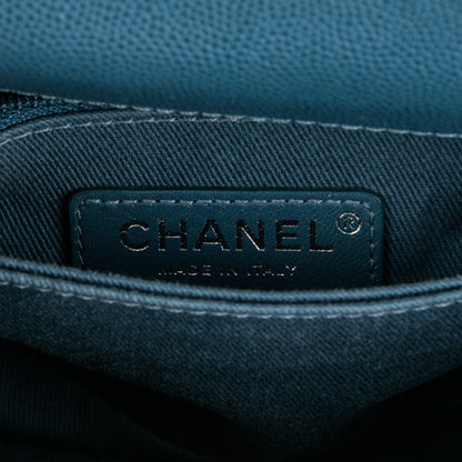 Chanel Caviar Quilted Mini Coco Handle Flap Blue 6 of 9