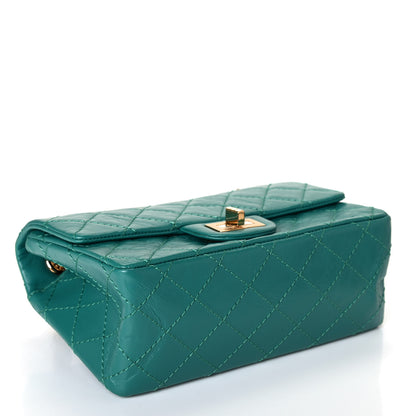 Chanel Aged Calfskin Quilted 2.55 Reissue Mini Flap Green 3 of 4