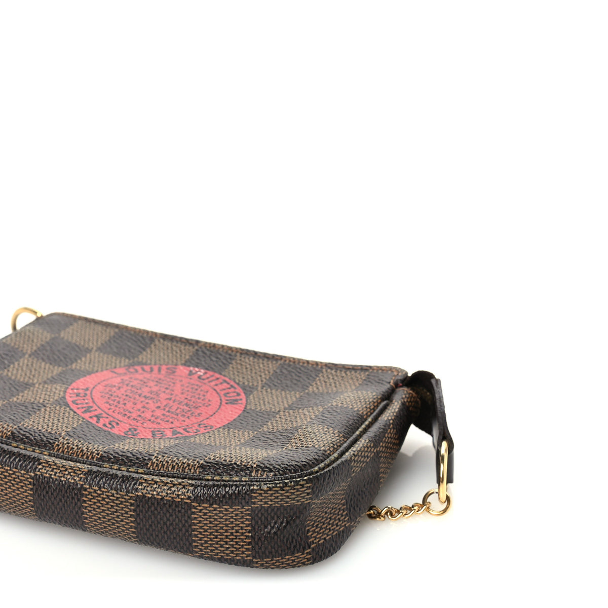 Louis Vuitton Damier Ebene Complice Trunks and Bags Mini Pochette Accessories Red 8 of 8