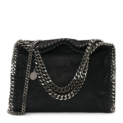 Stella McCartney Shaggy Deer Mini Falabella Fold Over Tote Black 1 of 10