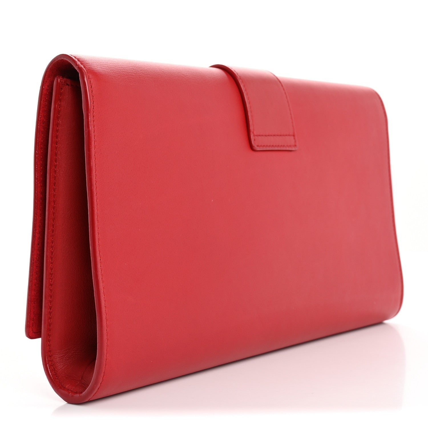 Saint Laurent Calfskin Classic Y Ligne Clutch Rouge Orient 3 of 7