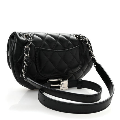 Chanel Calfskin Quilted CC Uniform Flap Belt Bag Black 3 of 7