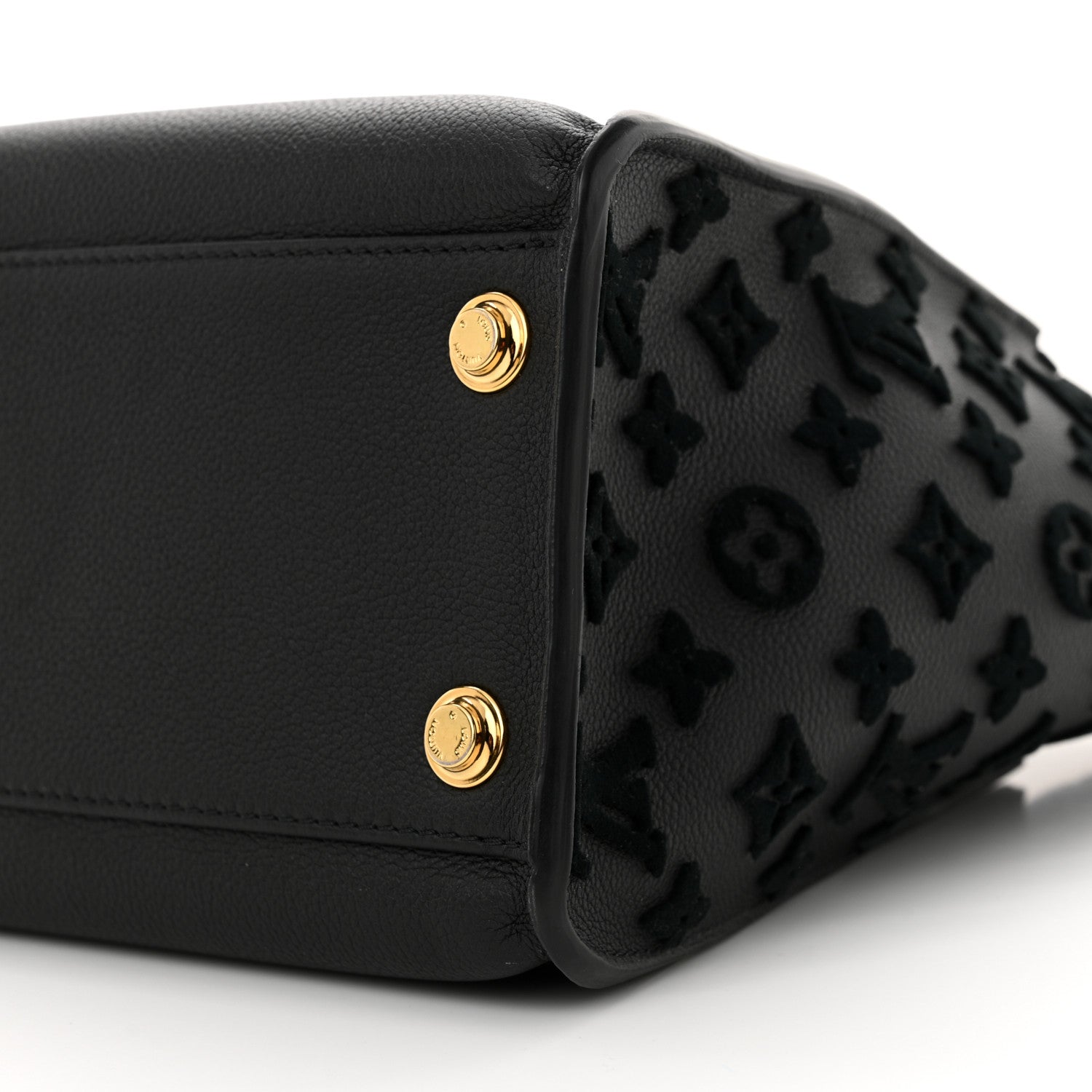 Louis Vuitton Calfskin Monogram Tufting On My Side Black 9 of 10