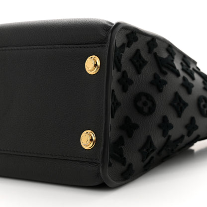 Louis Vuitton Calfskin Monogram Tufting On My Side Black 9 of 10