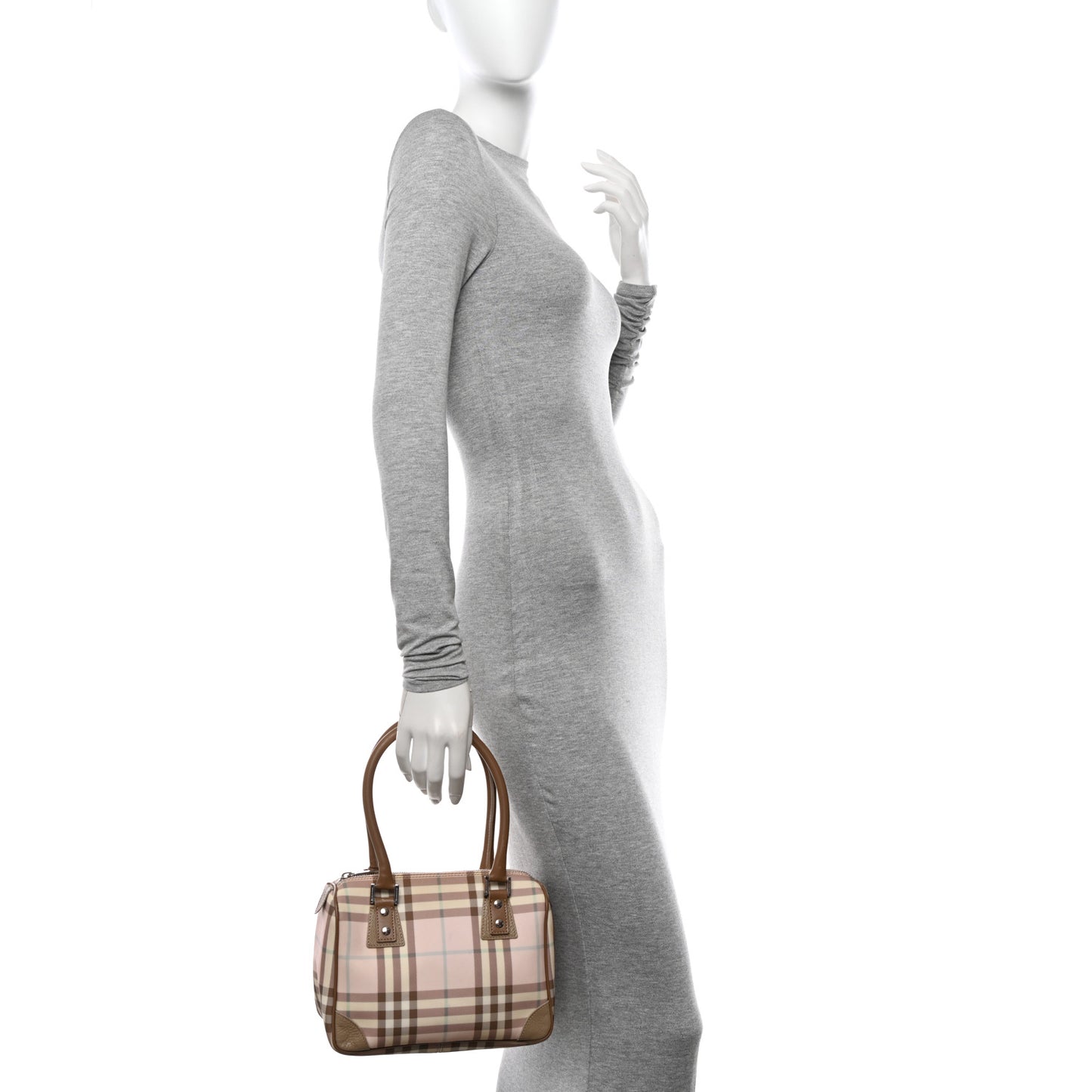 Candy Check Small Tote Pink