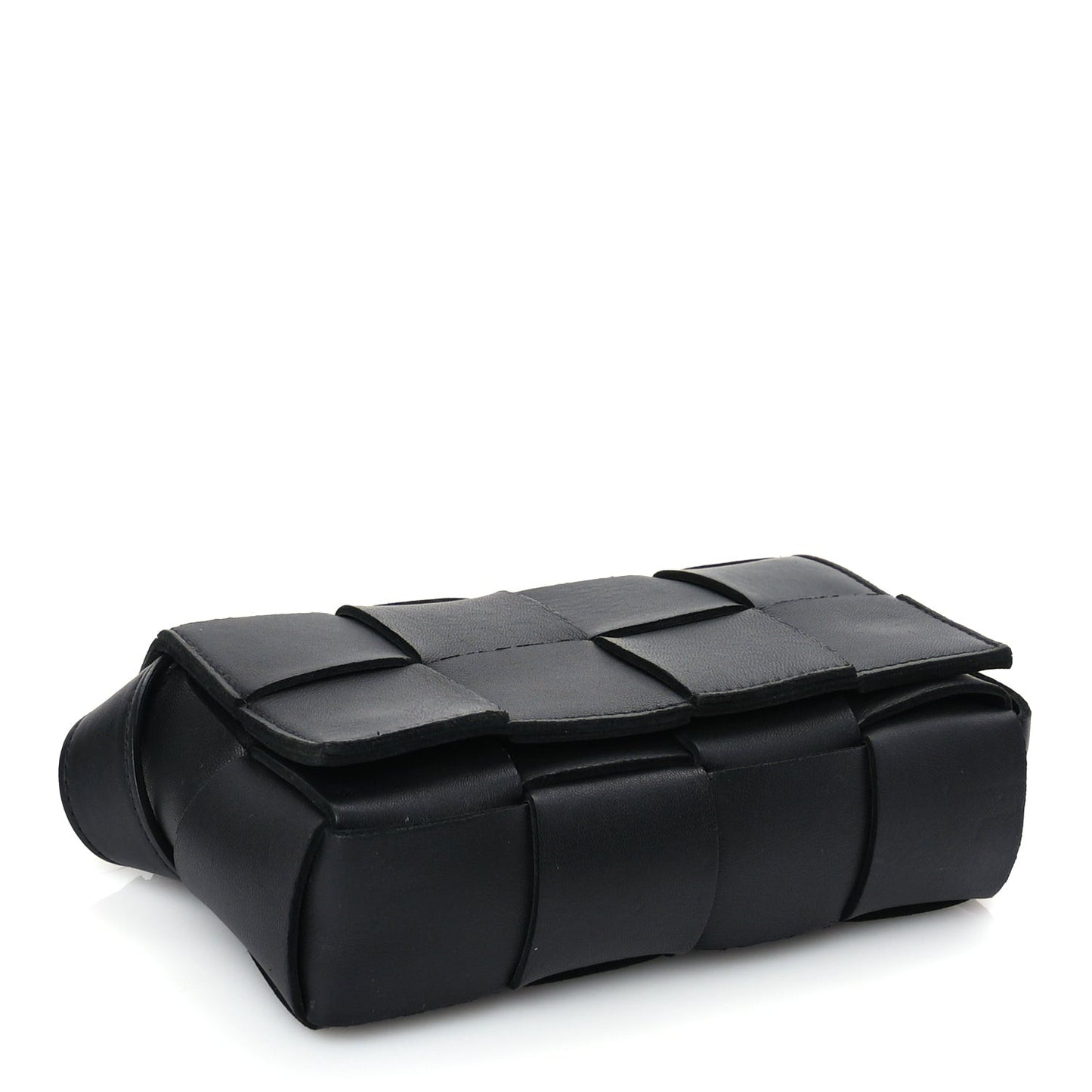 Nappa Maxi Intreccio The Belt Cassette Bag Black