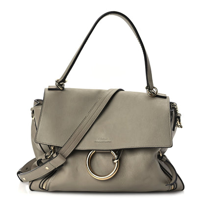 Chloe Calfskin Medium Faye Day Shoulder Bag Motty Grey 1 of 8
