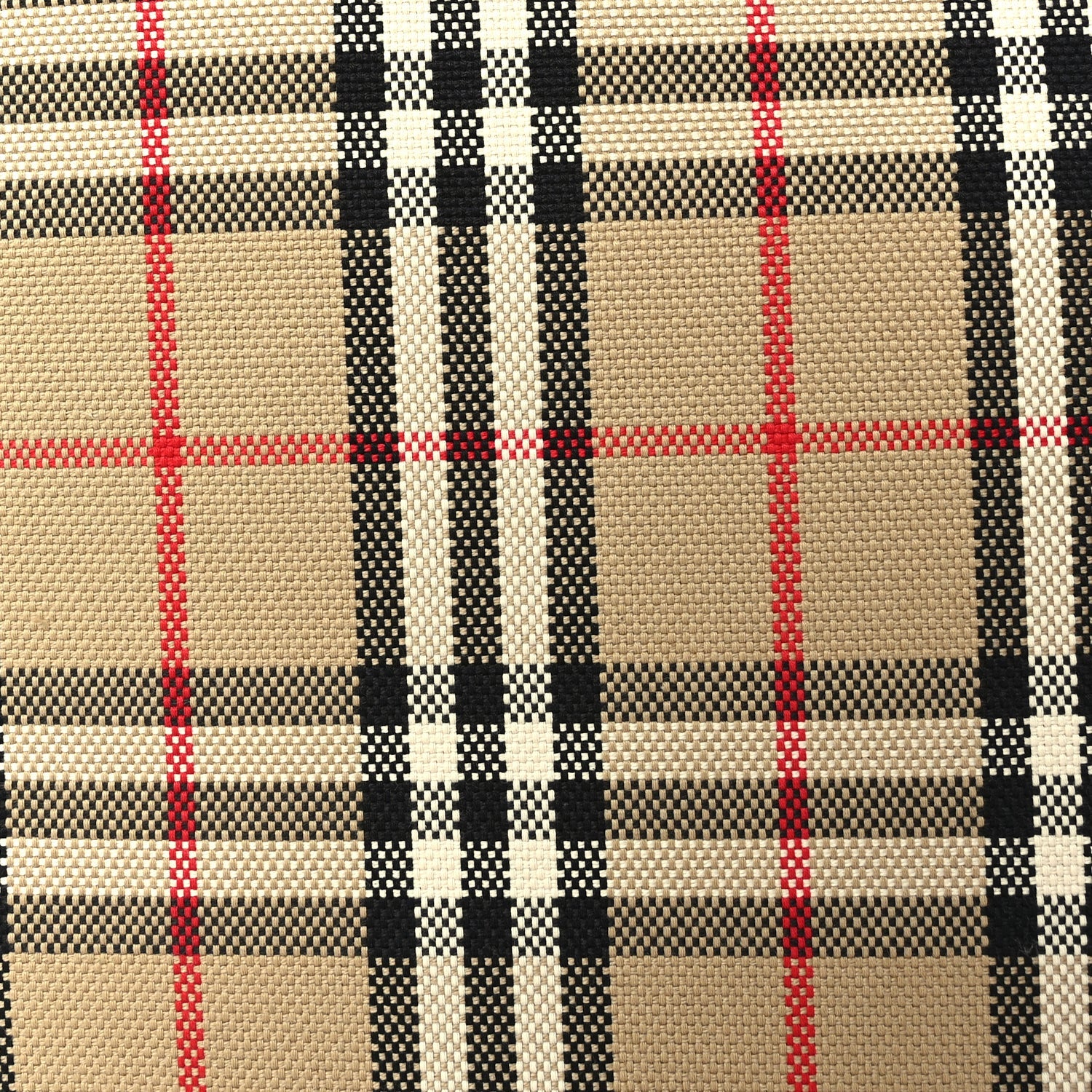 Burberry Cotton Vintage Check Medium London Tote Bag  Briar Brown White 7 of 9