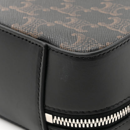 Celine Triomphe Canvas Top Handle Messenger Box Black 11 of 11