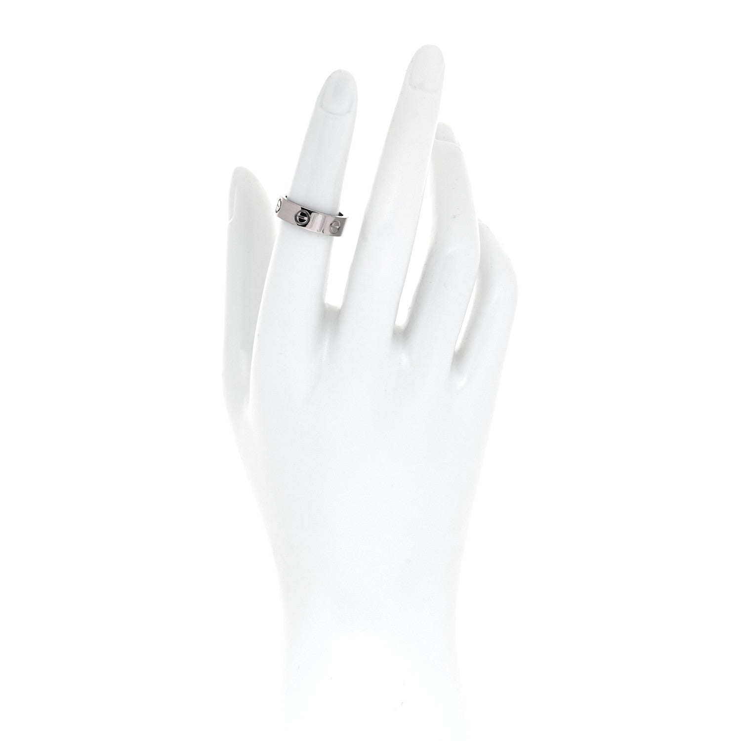 Cartier 18K White Gold 5.5mm LOVE Ring 51 5.75 2 of 4