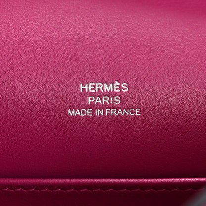 Hermes Swift Kelly Pochette Clutch Rose Pourpre 6 of 9