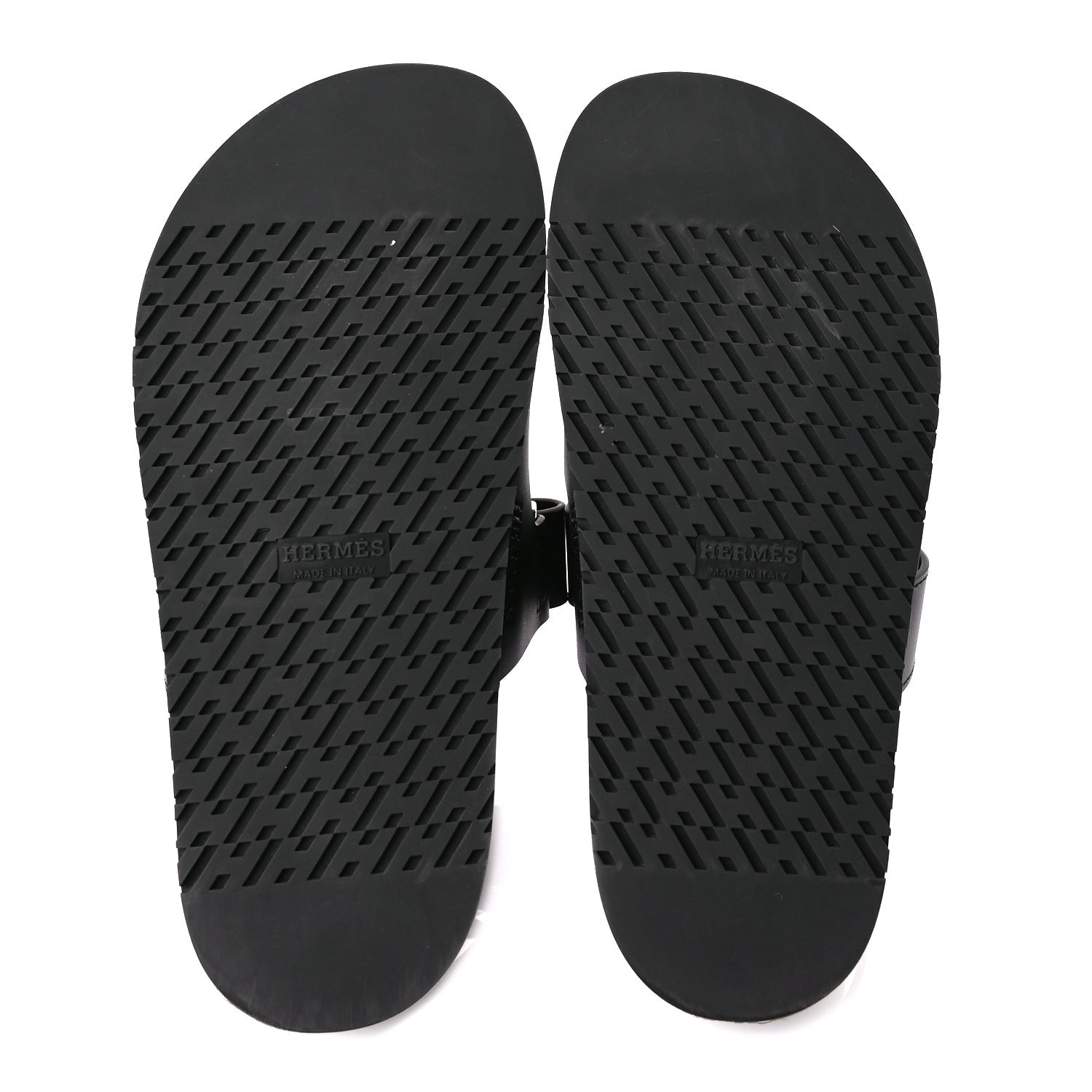 Hermes Calfskin Womens Chypre Sandals 36.5 Black 6 of 7