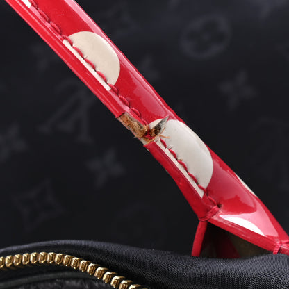 Louis Vuitton Nylon Monogram Kusama Infinity Dots Vertical Lockit Black Red 5 of 5