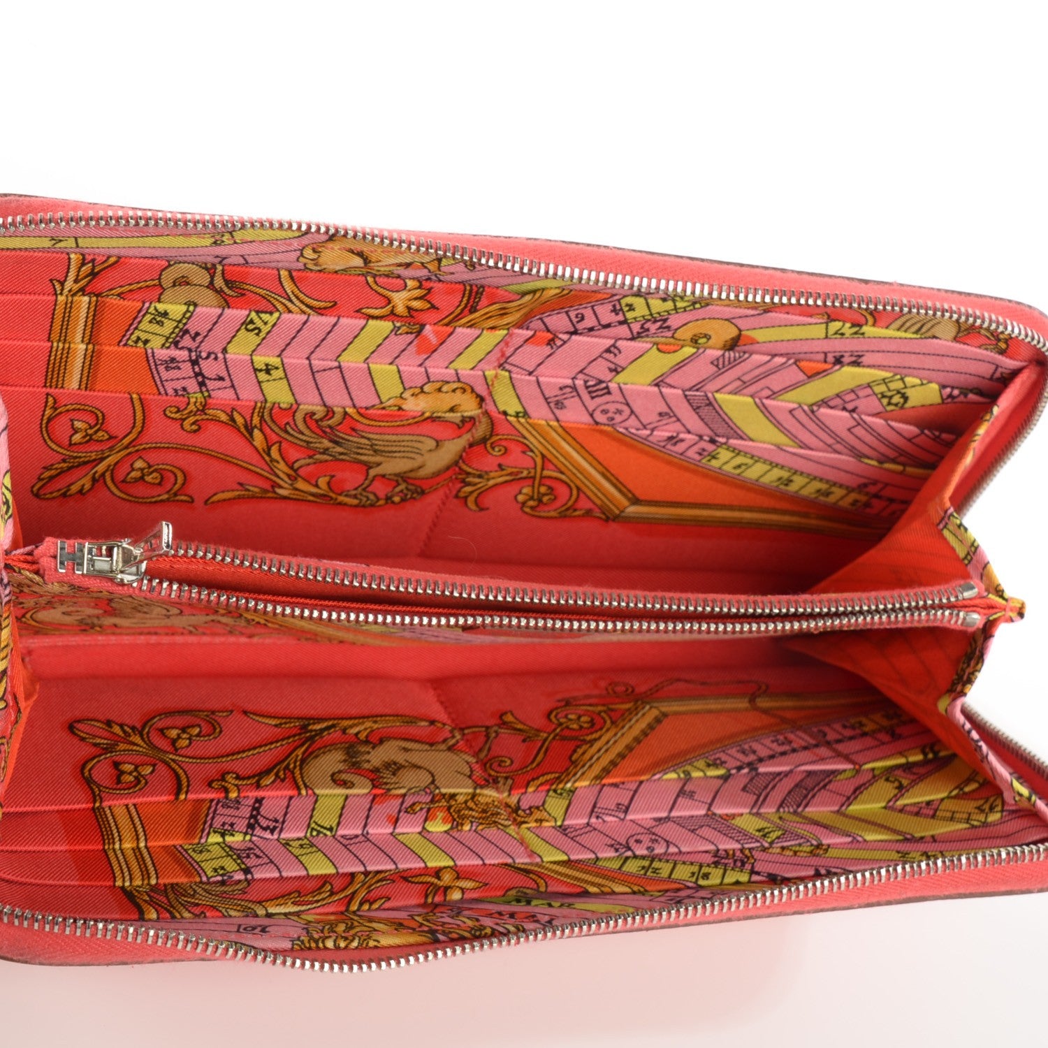 Hermes Epsom Silk'in Wallet Rose Jaipur 5 of 9