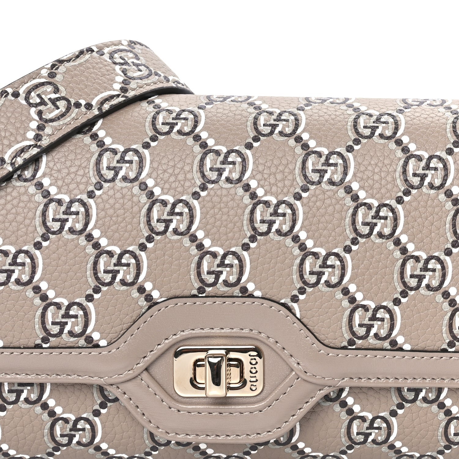 Gucci GG Shadow Monogram Small Luce Shoulder Bag Beige 6 of 7